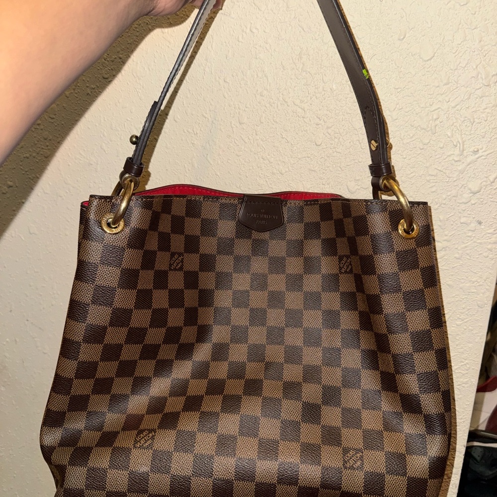Louis Vuitton Brown Checkered Shoulder Bag